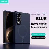 Phone Case: Solid Color Matte O-Ring Magnetic Snap-On Foldable Light Luxury Fashion Phone Case | Suitable for Galaxy Z Fold 8/7/6/5 | Skin-Friendly Anti-Scratch Wear-Resistant Protective Cover thumbnail 2