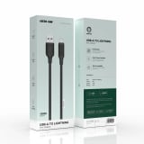 Green Lion USB-A to Lightning PVC Cable 2m - Fast Charge, Black thumbnail 1