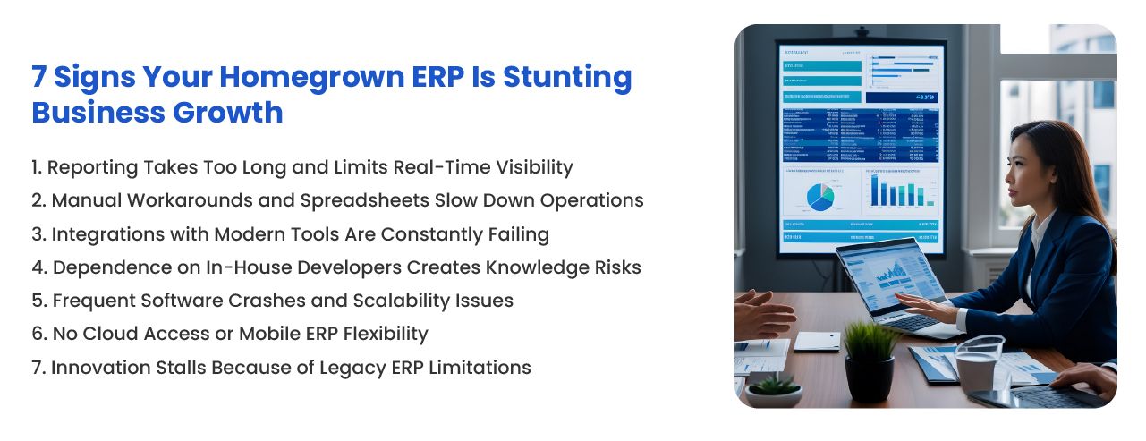 Seven signs that a homegrown ERP system needs modernization