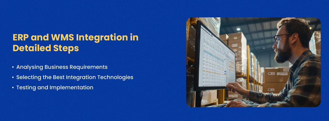 Steps in ERP and WMS integration from requirements planning to testing and deployment