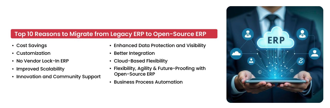 Legacy ERP migration to open-source ERP system