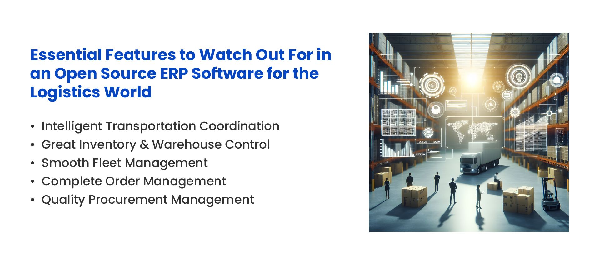 Open-source ERP capabilities for logistics companies
