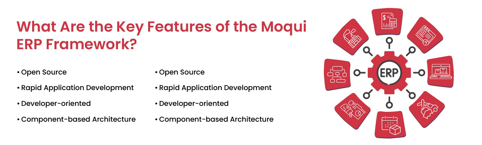 Key features of the Moqui enterprise application framework