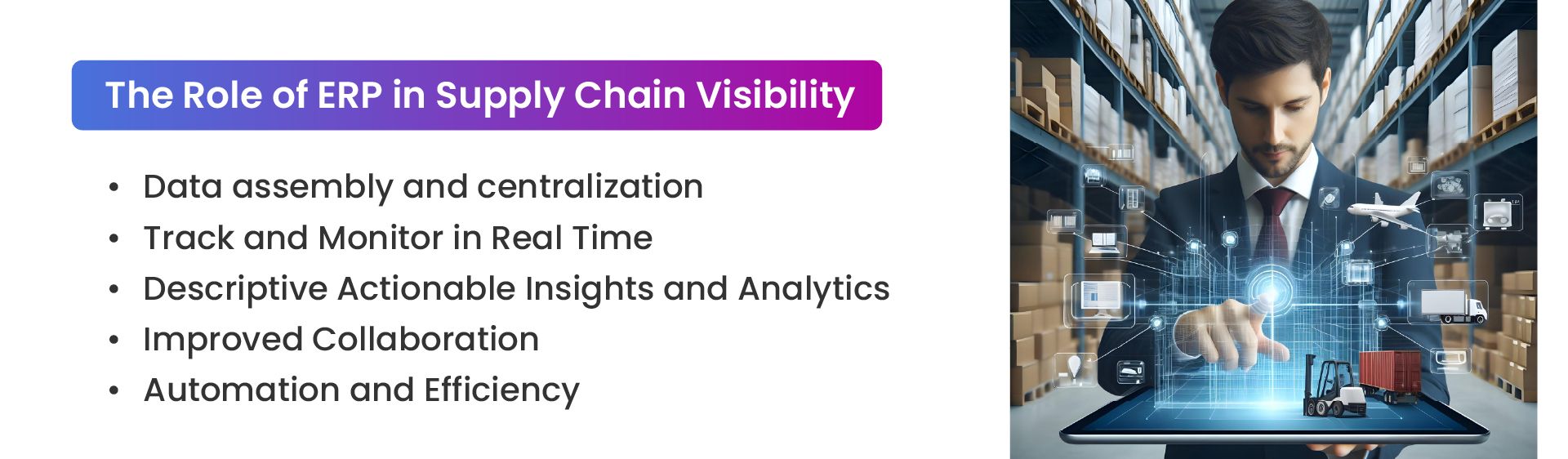 Role of ERP in supply chain visibility and logistics management