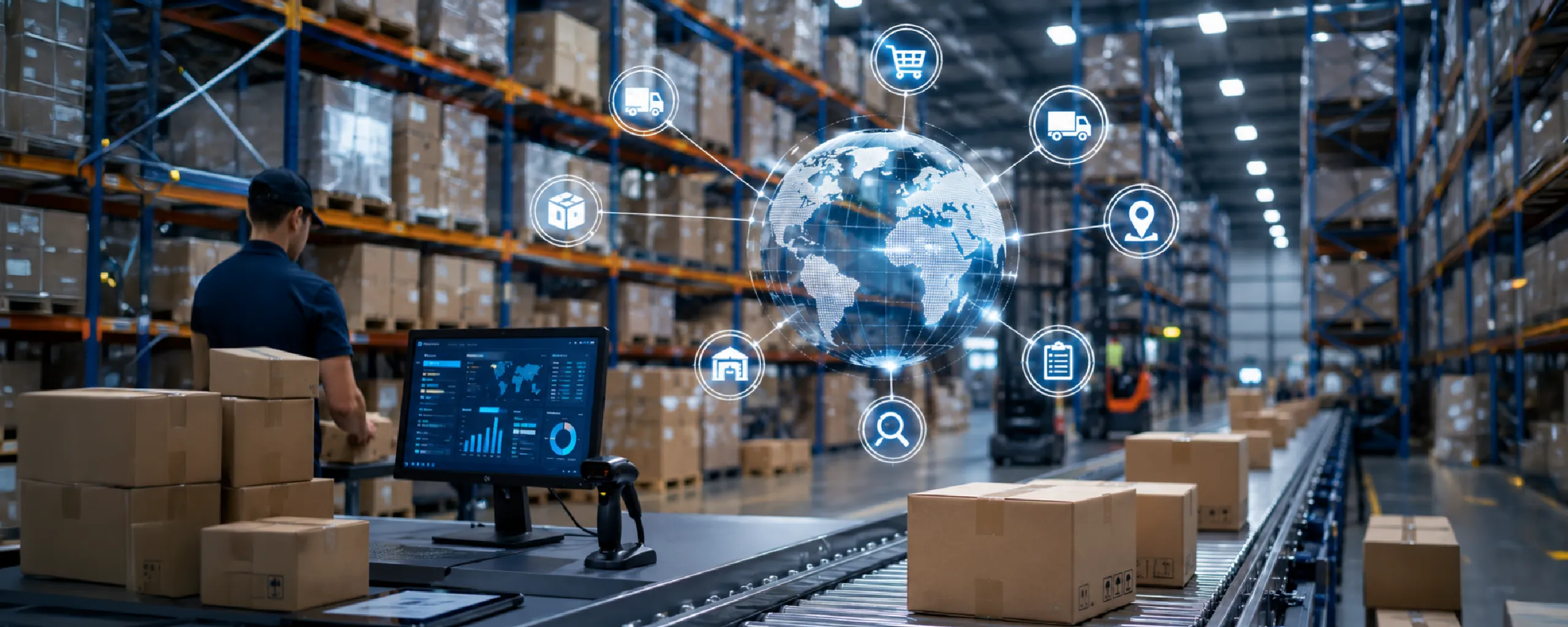 Top five benefits of e-commerce warehousing, including order accuracy, lower costs, inventory control, faster fulfillment, and customer satisfaction