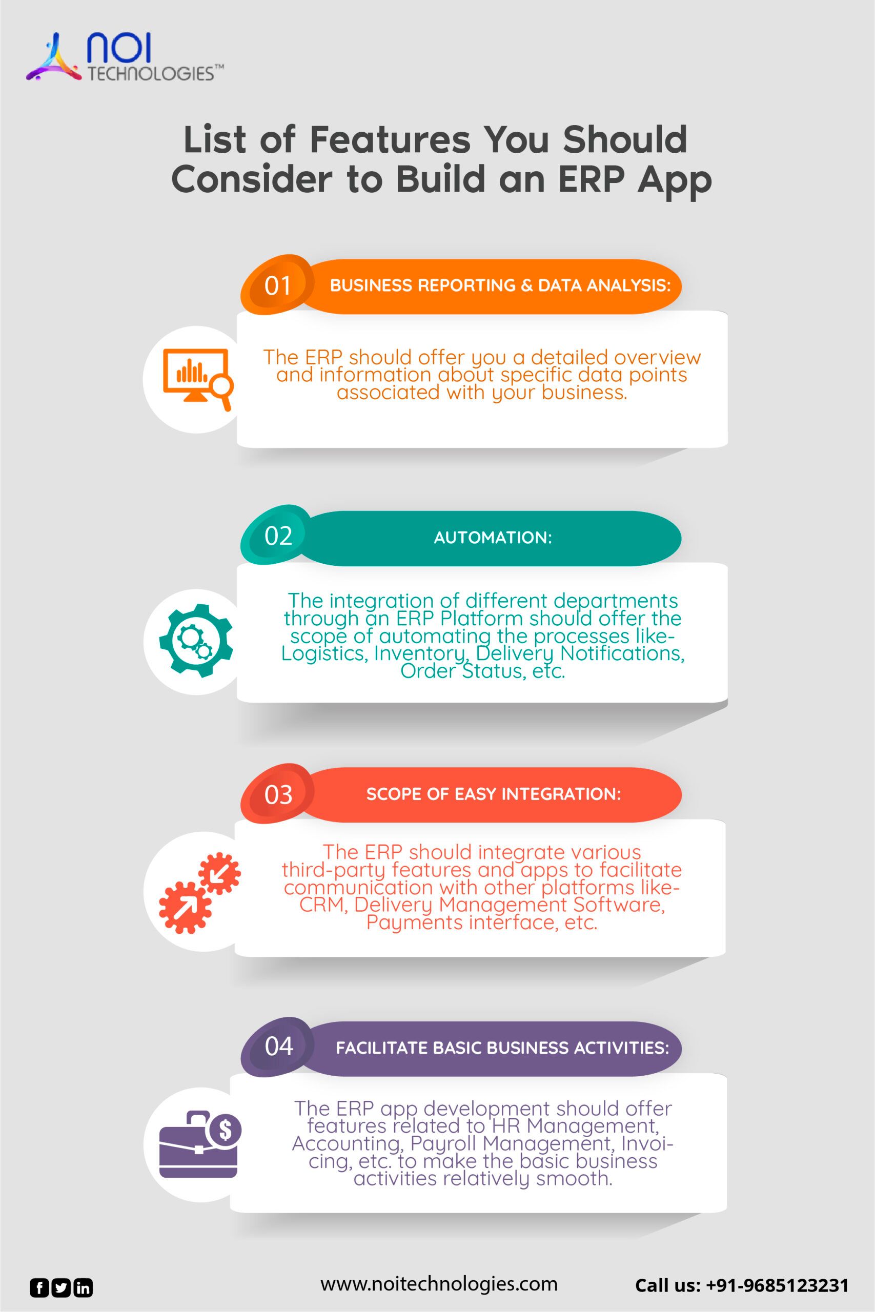 Essential features to consider when building an ERP application