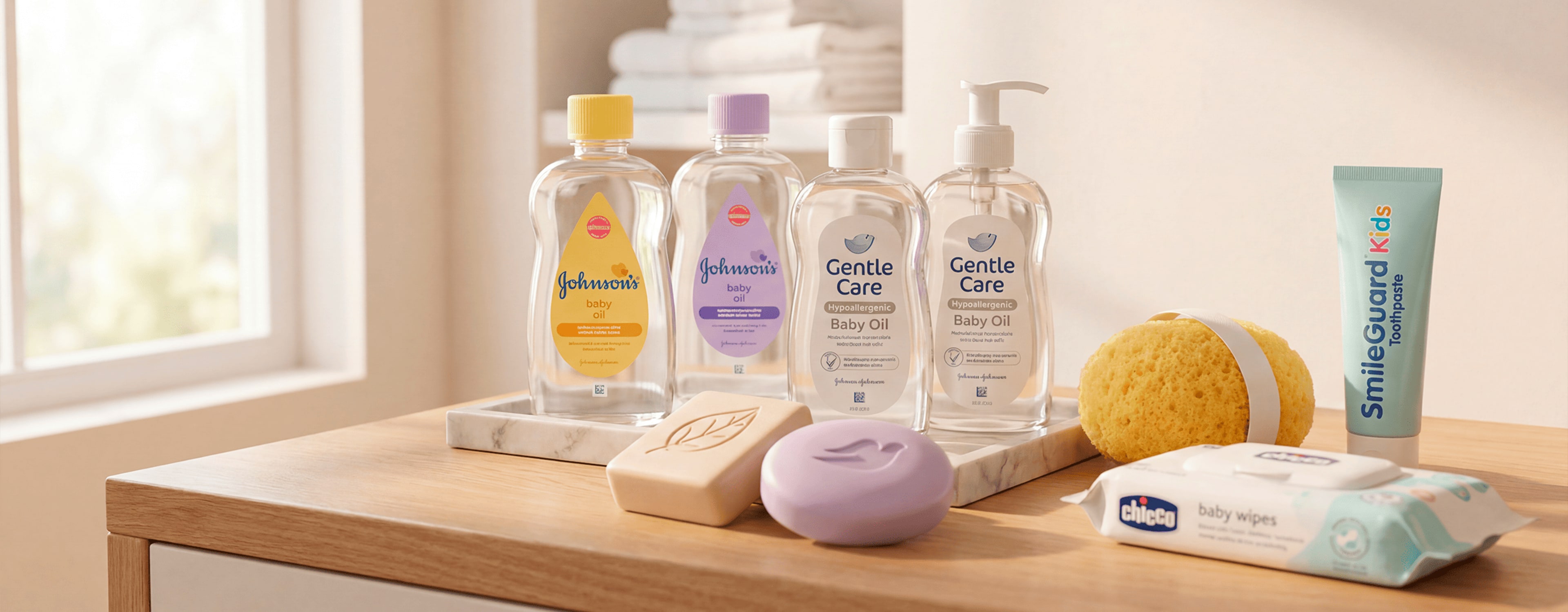 Hypoallergenic gentle care for baby skin