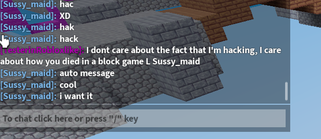 HACKER IN ROBLOX BEDWARS 