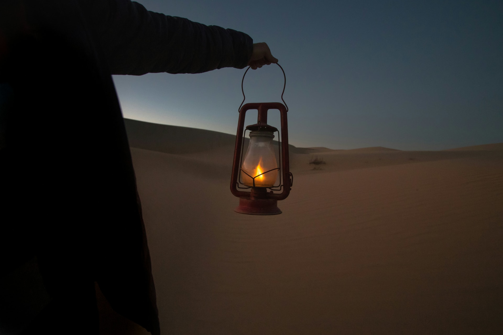 Golden sand dunes in the Arabian desert