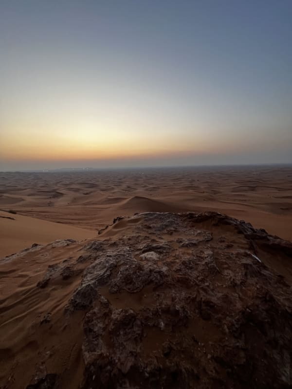 Desert sunset landscape