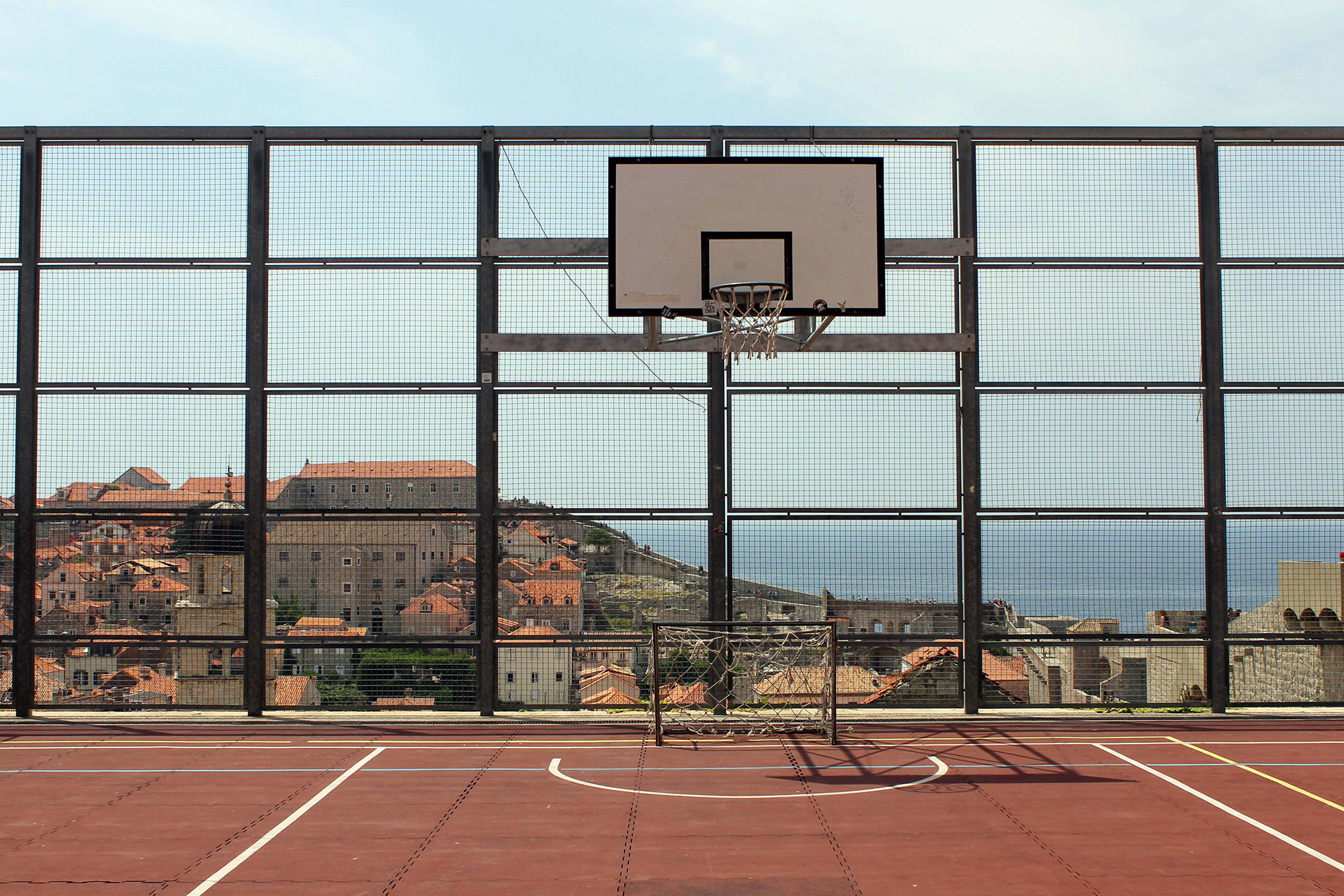 Basketball field in the old town of Dubrovnik