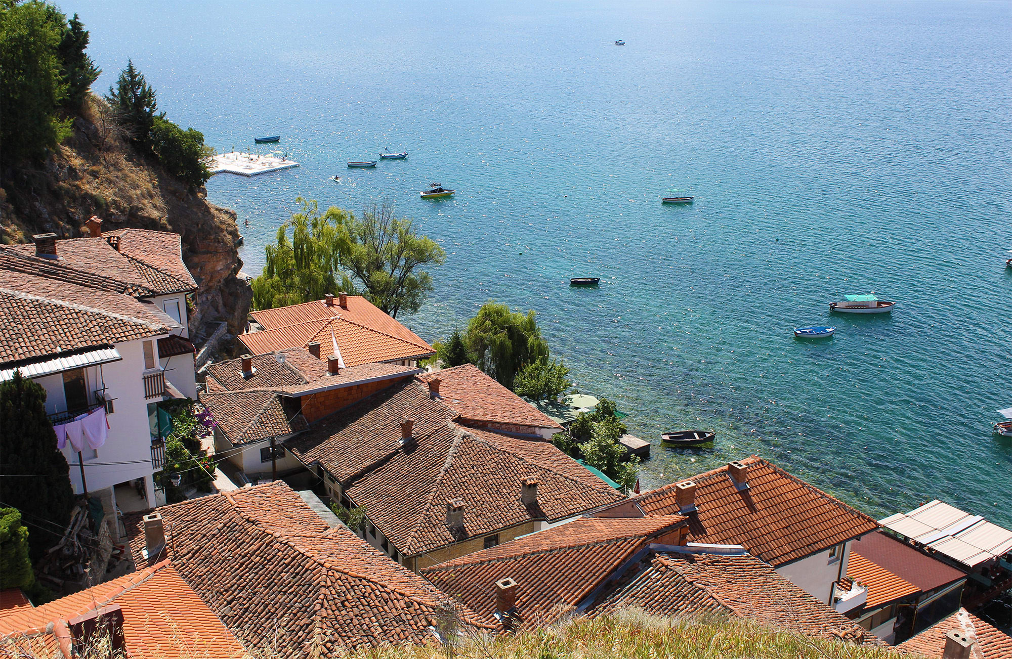 The town of Ohrid and its lake