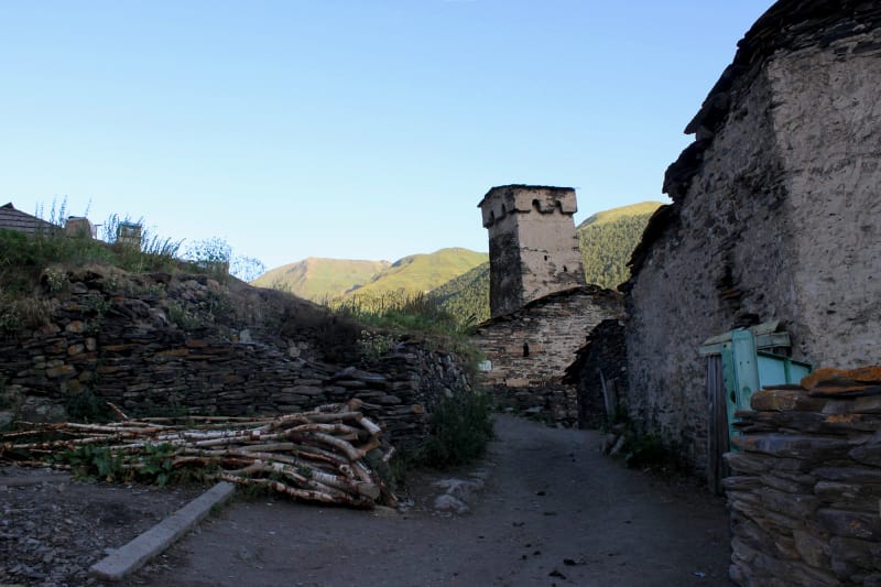 The famous Koshki towers in Ushguli