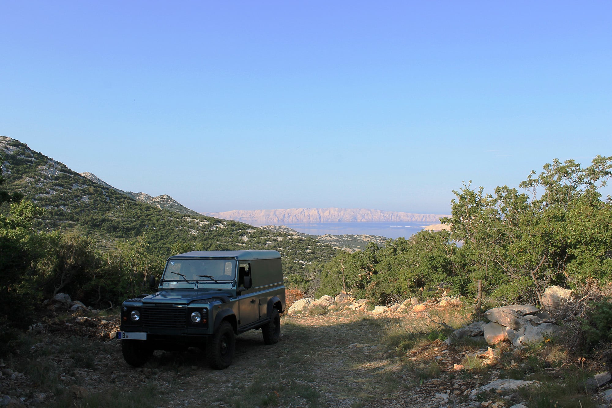 Up on a mountain with a great view over the Adriatic Sea