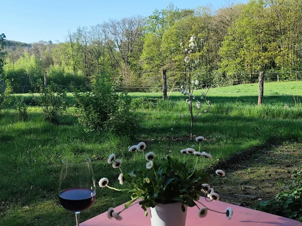 Hütte im ländlichen Garten