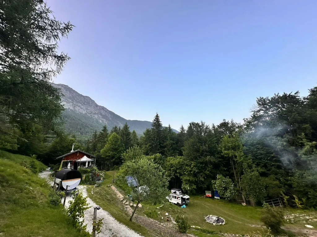 Waldlichtung in den Bergen