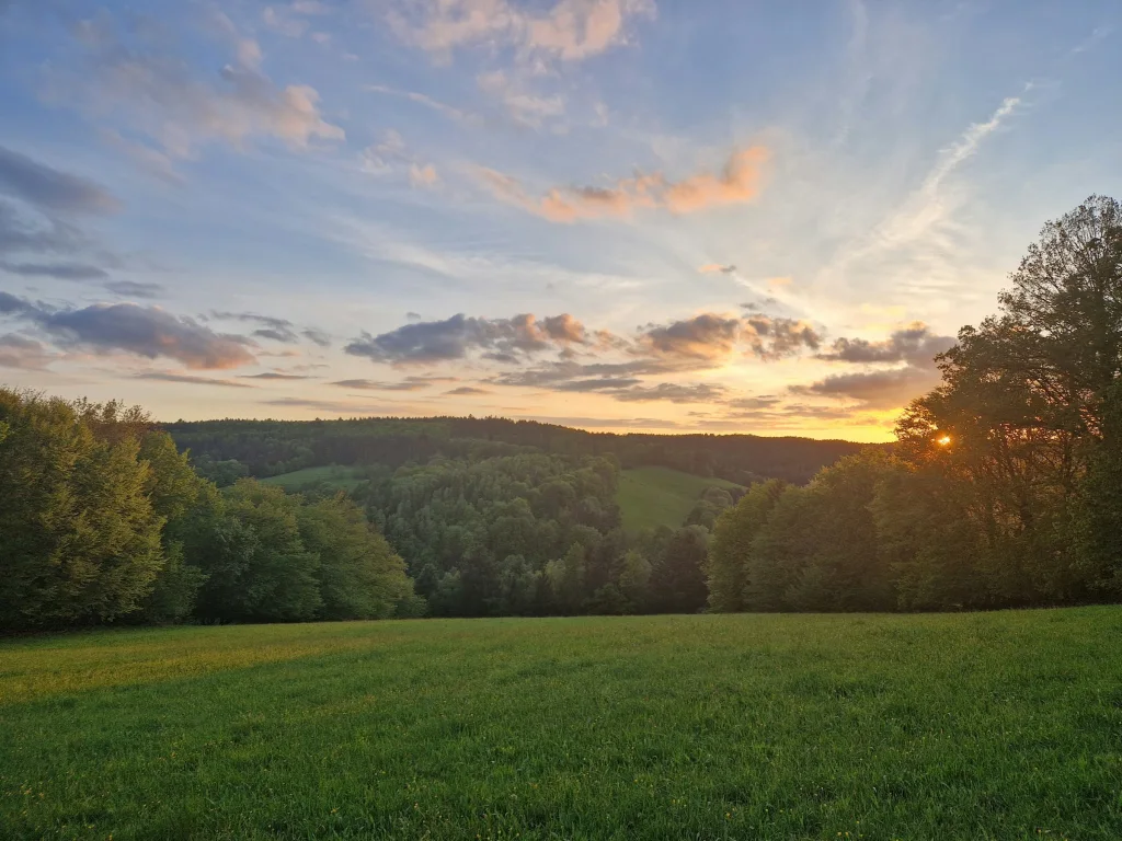 Burgruinenblick im schönen Odenwald
