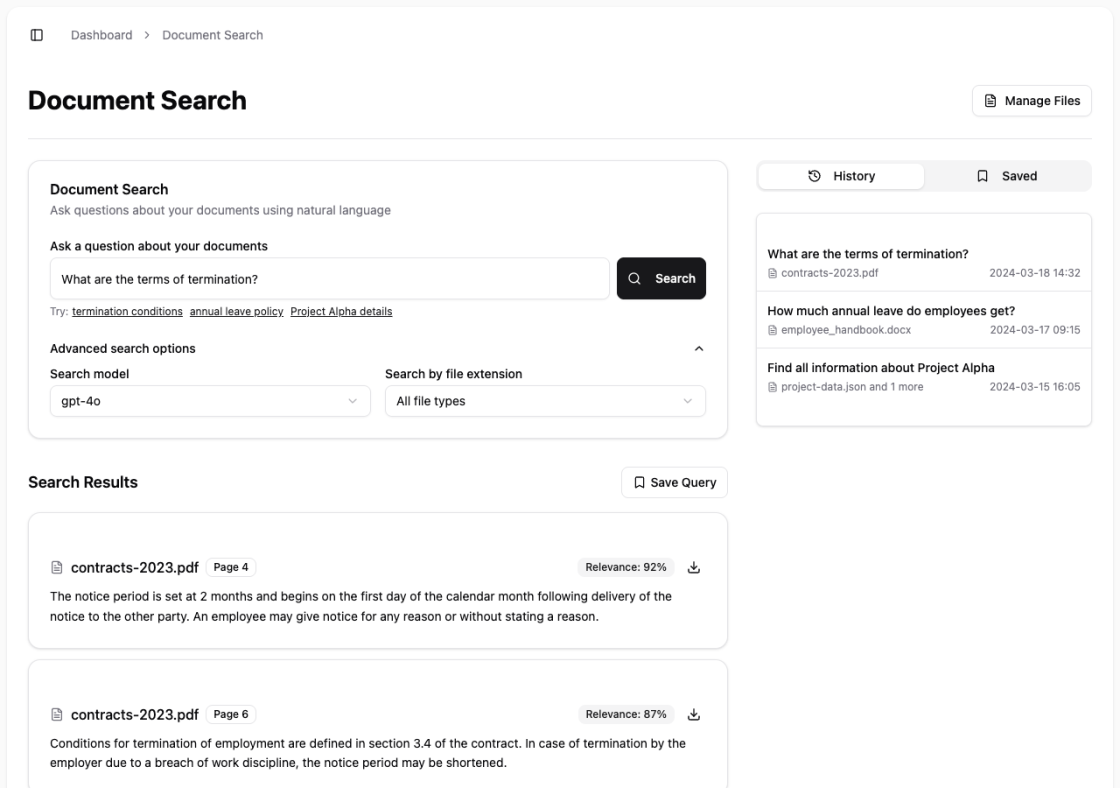 Nomodo file search screenshot