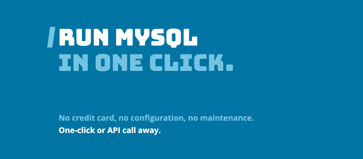 Run mysql in one click