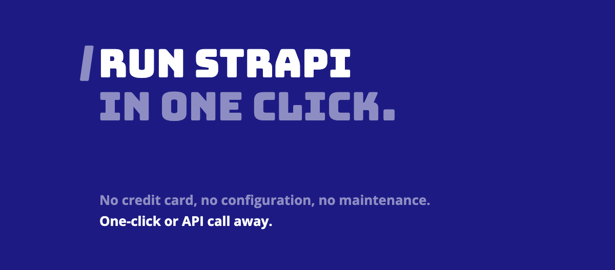 Run Strapi CMS in one click
