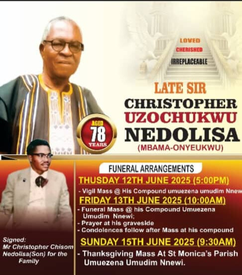 Late Sir Christopher Uzochukwu Nedolisa's Funeral