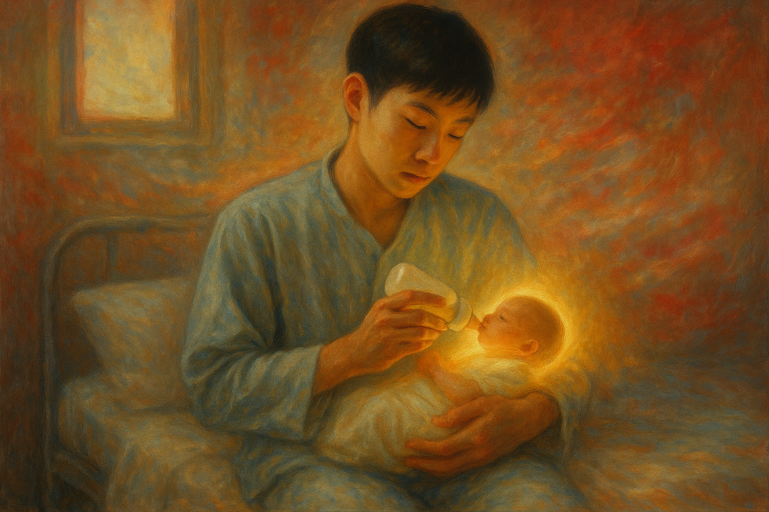 少年餵養基督