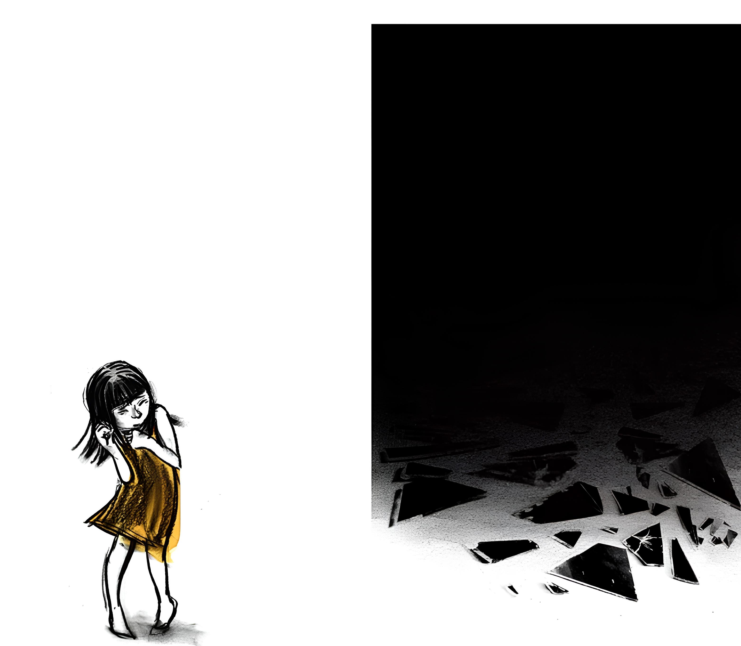 小女孩與破碎的鏡子