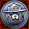 Smokey the Bear pewter medallion