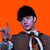 Glee's Kurt Hummel with orange bkgd
