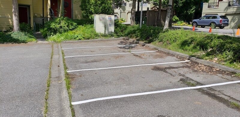 Parking Lot lines After - Project in Burnaby - Northstar Line Painting