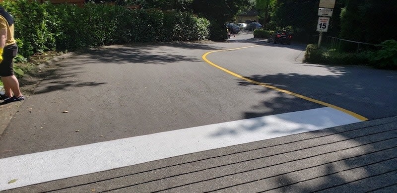 Freshly painted parking lines - Project in Burnaby - Northstar Line Painting