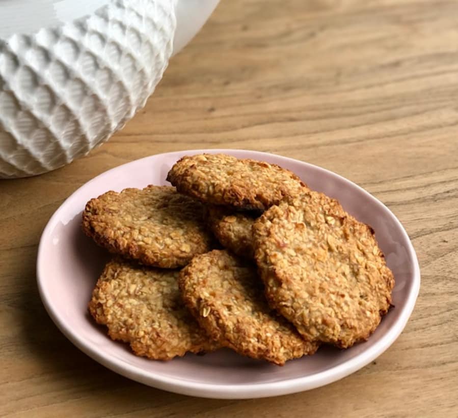 galletas de avena plátano y canela