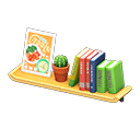 wall-mounted bookshelf in Animal Crossing New Horizons