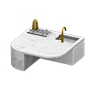 marble kitchen island in Animal Crossing New Horizons