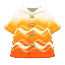 orange hotel aloha shirt in Animal Crossing New Horizons