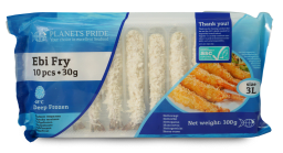 Ebi Fry 3L, ASC (30gr pr pcs) 10stk pr tray