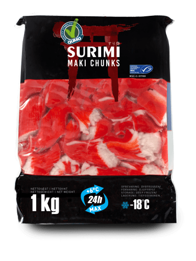Surimi Chunks, 1kg, MSC red "Original"