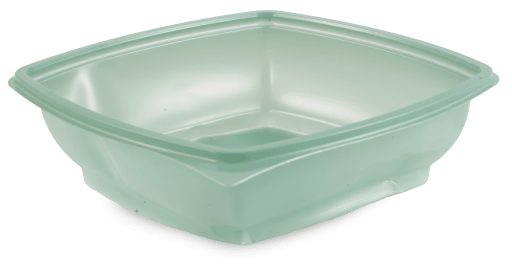 Plastskål, 17,4x17,4, RPET, 1-rums