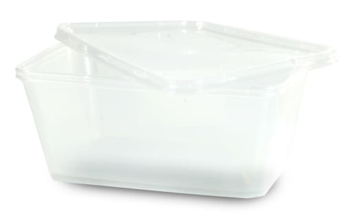 Plastbakke, 950 ml, klar, PP, 1-rums