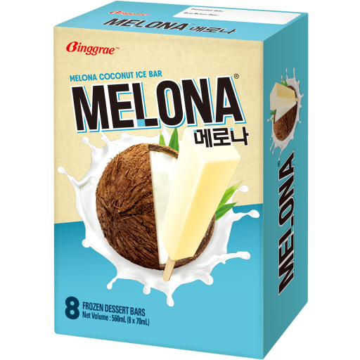 Korean Ice Cream COCONUT, 8 stk x 70gr per pk