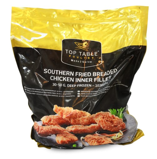 Kyllingeinderfilet, Southern fried, 30-50gr