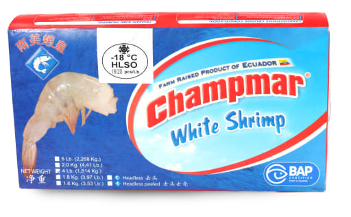 Vannamei Shrimps 16/20, Block, HLSO 1,8kg
