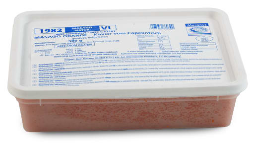 Masago orange natur, 500g (MSC)