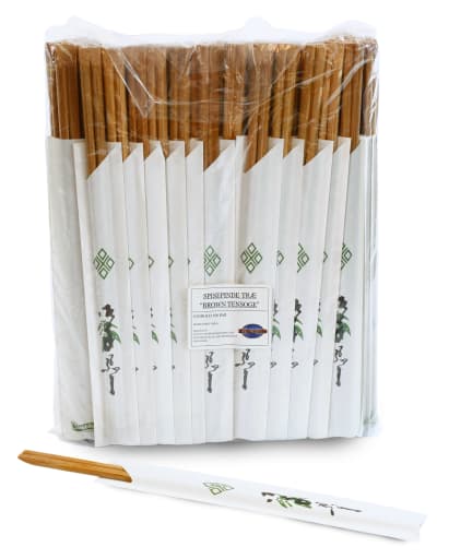 Chopsticks, bamboo, 24cm, Brown, w/cover