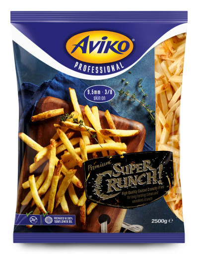 Pommes Frites, 9,5mm Skin on - 2,5kg pr. bag