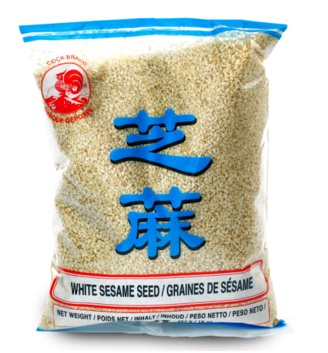 Sesame seeds,WHITE-Not Roasted, 454gr pr pk