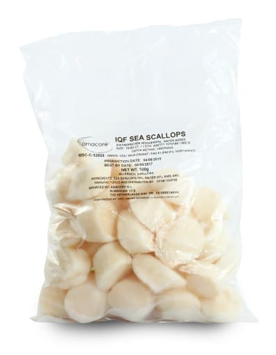 Scallop 10/20, MSC, 1kg, 90% net weight