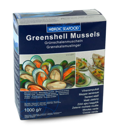 Greenshell Mussels ½ Shell - 1kg pr pk