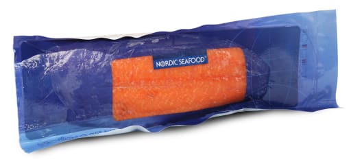 Koldrøget Laks - fileter, m/skin, 800 - 1400g pr stk