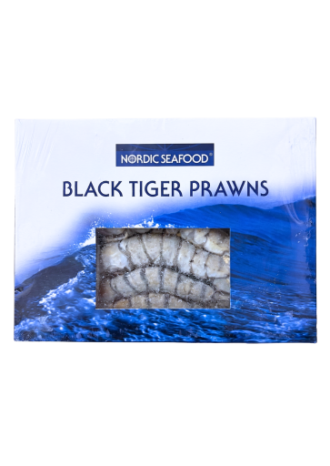 Räka Black Tigerräka med skal 8/12, Semi Block